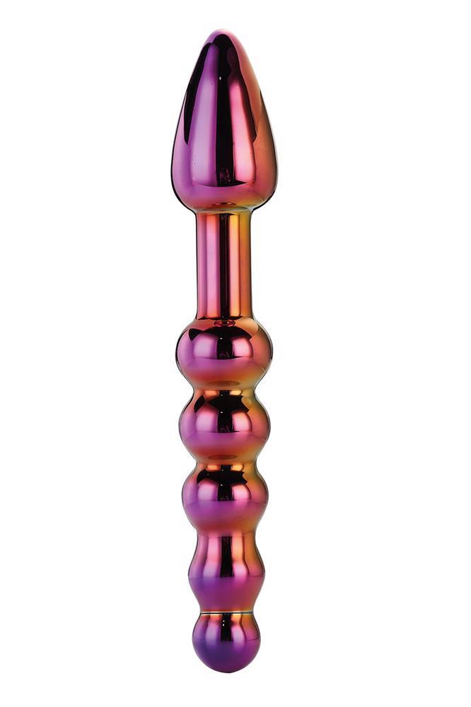 Glamour glass ridged anal dildo